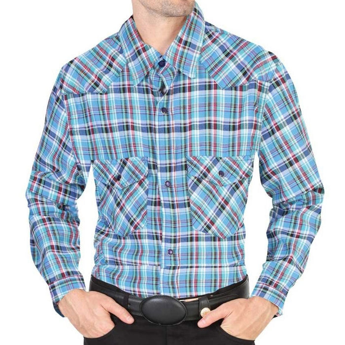 Camisa Vaquera El Senor de los Cielos Cuadros Verde GEN