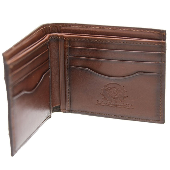 Cartera de Cocodrilo Belly Original Combinada Color Café