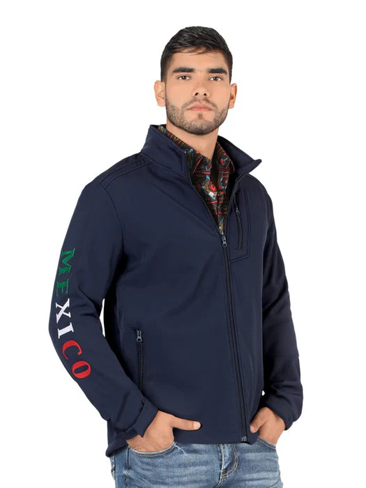 Chamarras Para Hombre - Chamarra de Mexico para Hombre Color Azul Marino Tipo Ariat