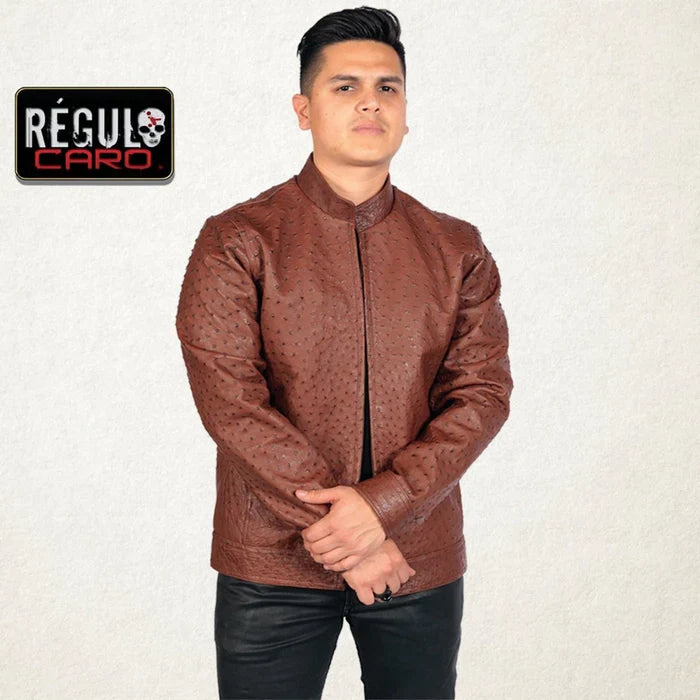 Chamarra de Piel de Avestruz Fina Original