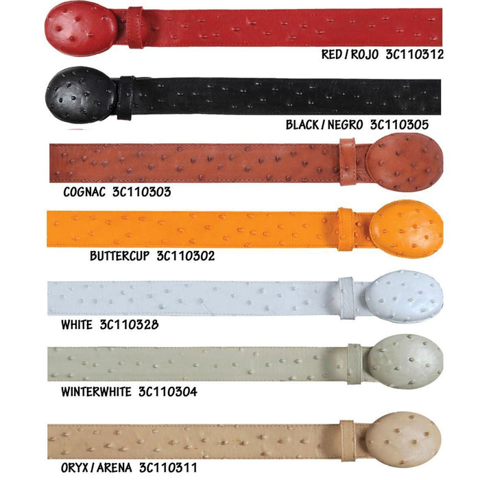 Cinto de Avestruz Imitacion en varios colores