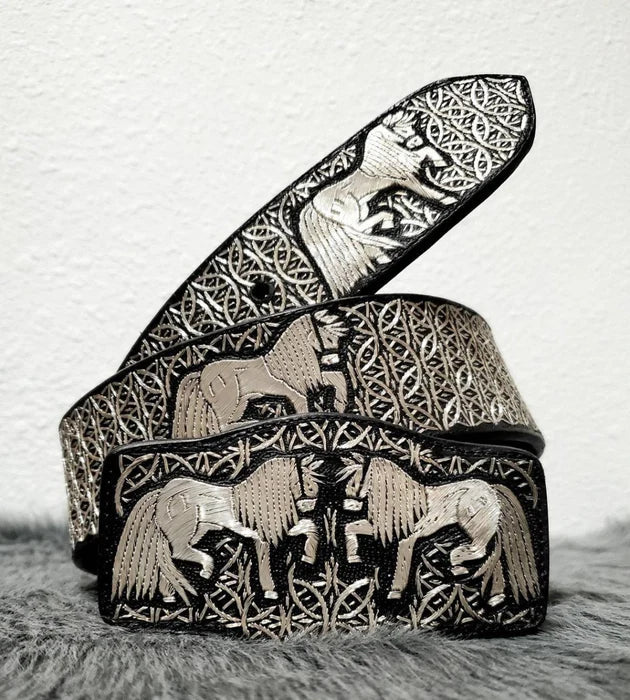 Cinto de Hilo de Plata Fino Original para Hombre