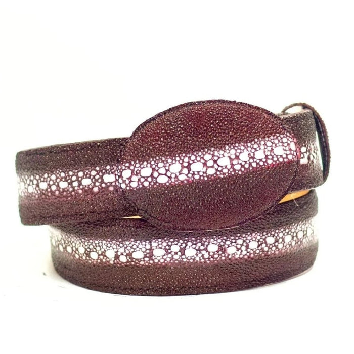 Cinto de Mantarraya Imitacion Perla Completa Color Vino