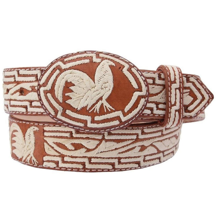 Cinto Vaquero de Cuero Bordado imp