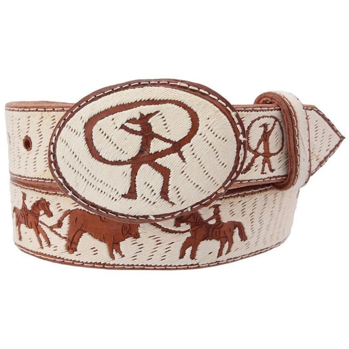 Cinto Vaquero de Cuero Bordado imp