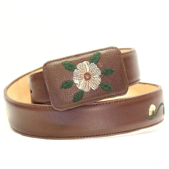 Cinto Vaquero para Mujer de Cuero Original Color Moka ROD