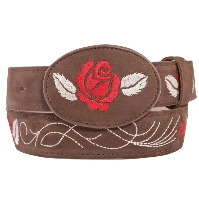 Cinto Vaquero para Mujer de Gamuza Original Color Camel Rosa Roja GEN