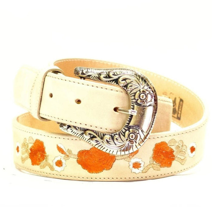 Cinto Vaquero para Mujer de Gamuza Original Color Hueso ROD