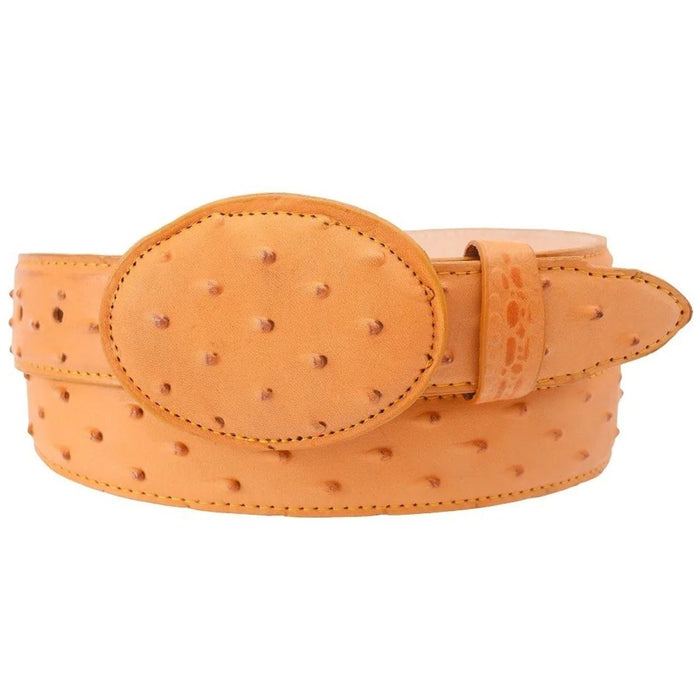 Cinto Vaquero para Nino Imitacion Avestruz Color Mantequilla