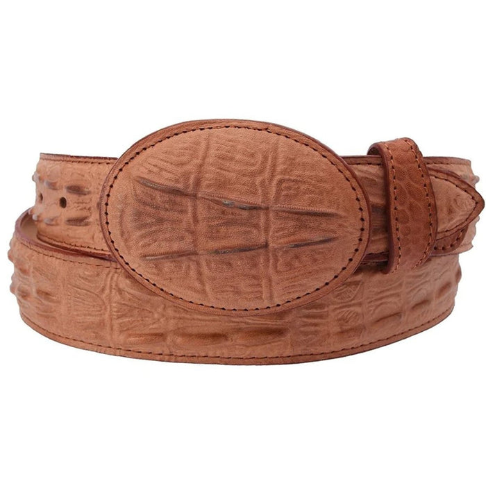 Cinto Vaquero para Niño Imitación Cocodrilo Color Cognac