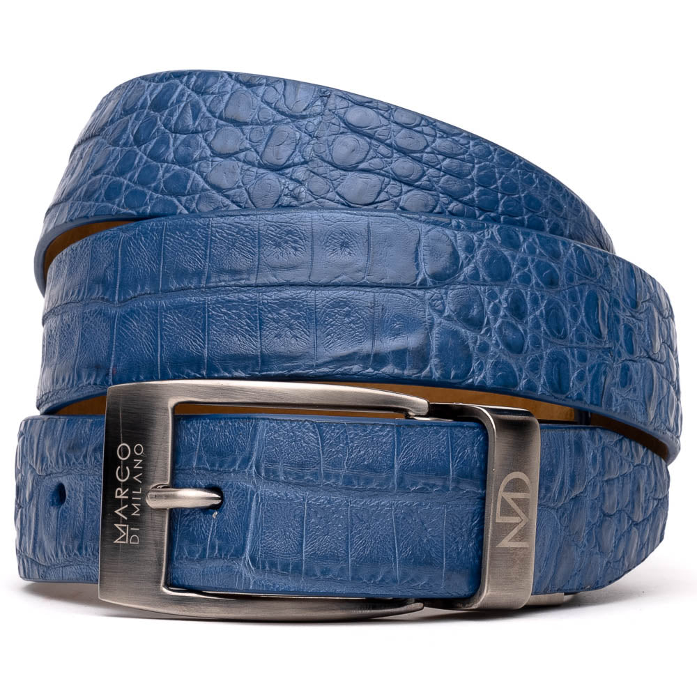 Marco Di Milano Riccardo Belt - Blue Leather Loafer