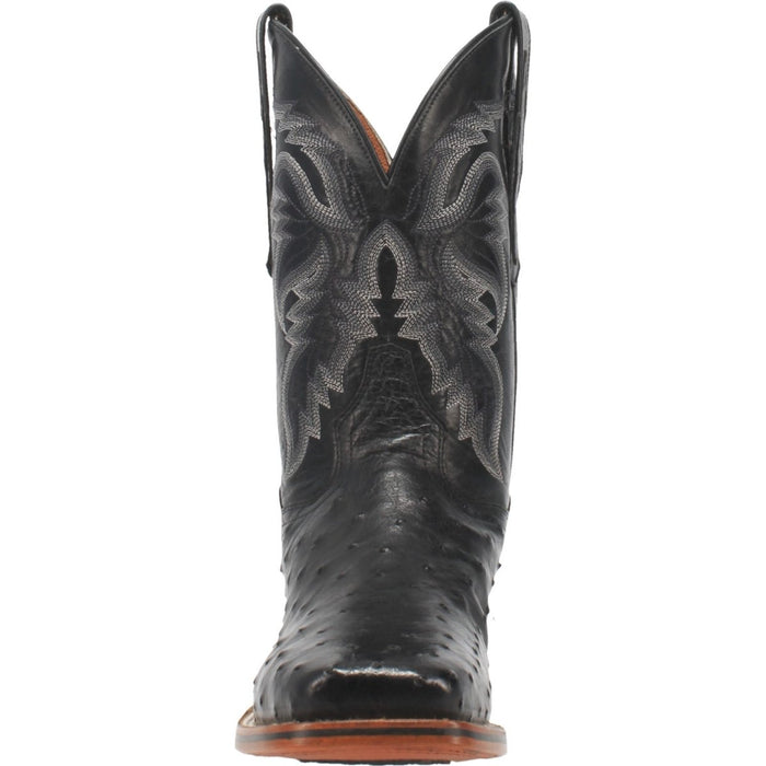 Dan Post Men's Alamosa Full Quill Ostrich Square Toe Boots - Tan