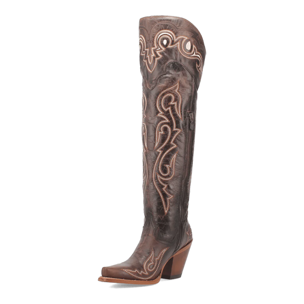 Dan Post Women's Kommotion Snip Toe Leather Tall Boots - Chocolate