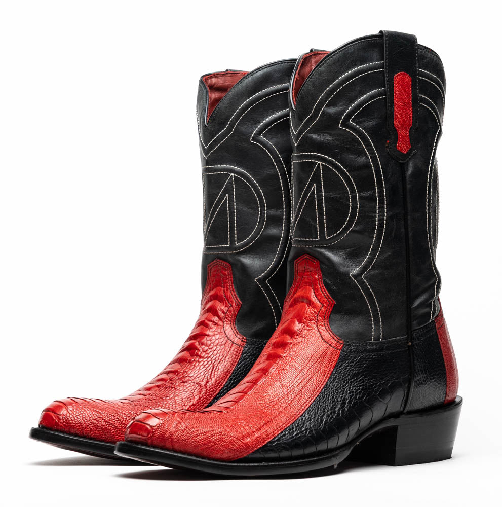 Marco_Di_Milano Denver Red/Black Leather Luxury Shoe