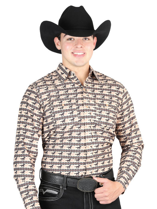 El General Men's Long Sleeve Dress Shirt - Ladrillo GEN