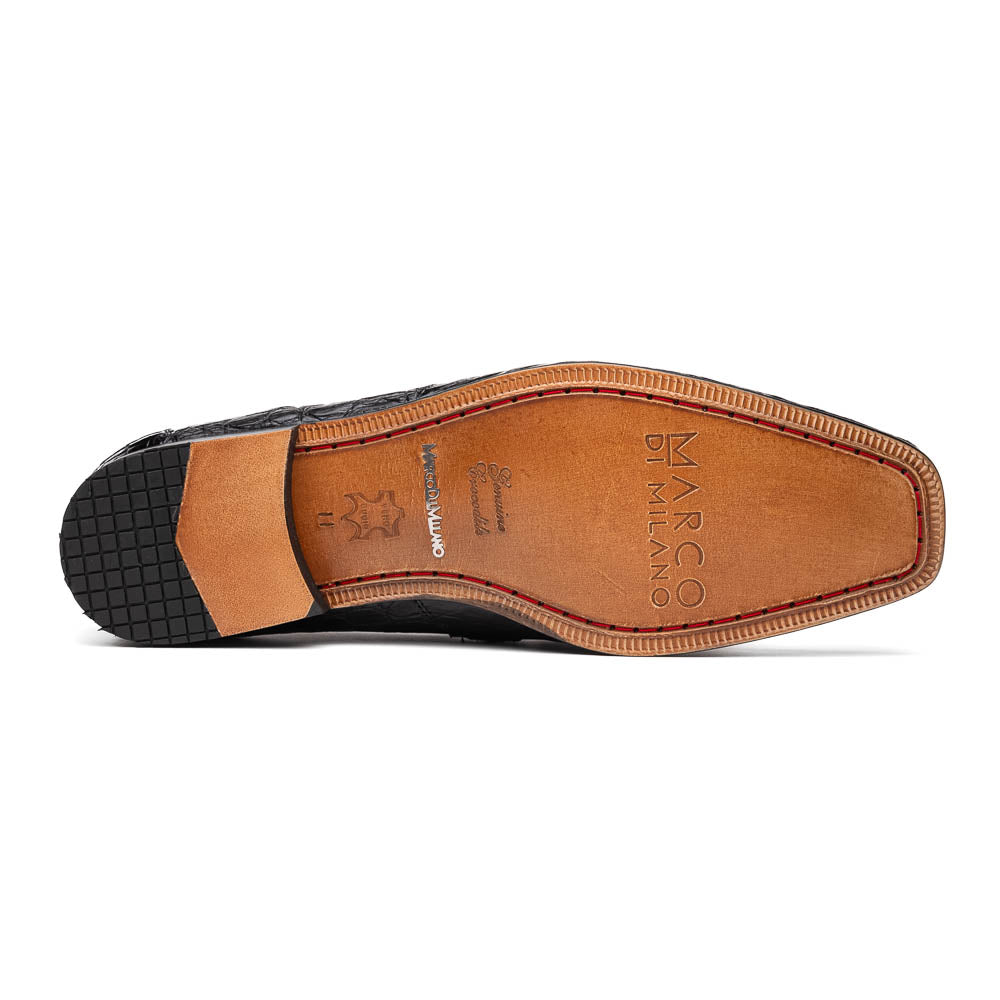 Marco Di Milano Fabro-Tin Gray Leather Loafers