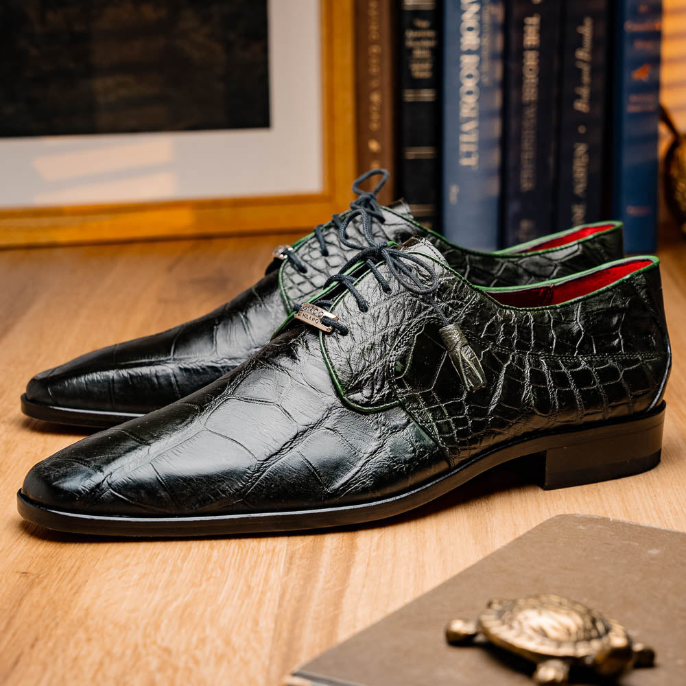 Marco_Di_Milano Fitipaldi Olive Leather Shoe