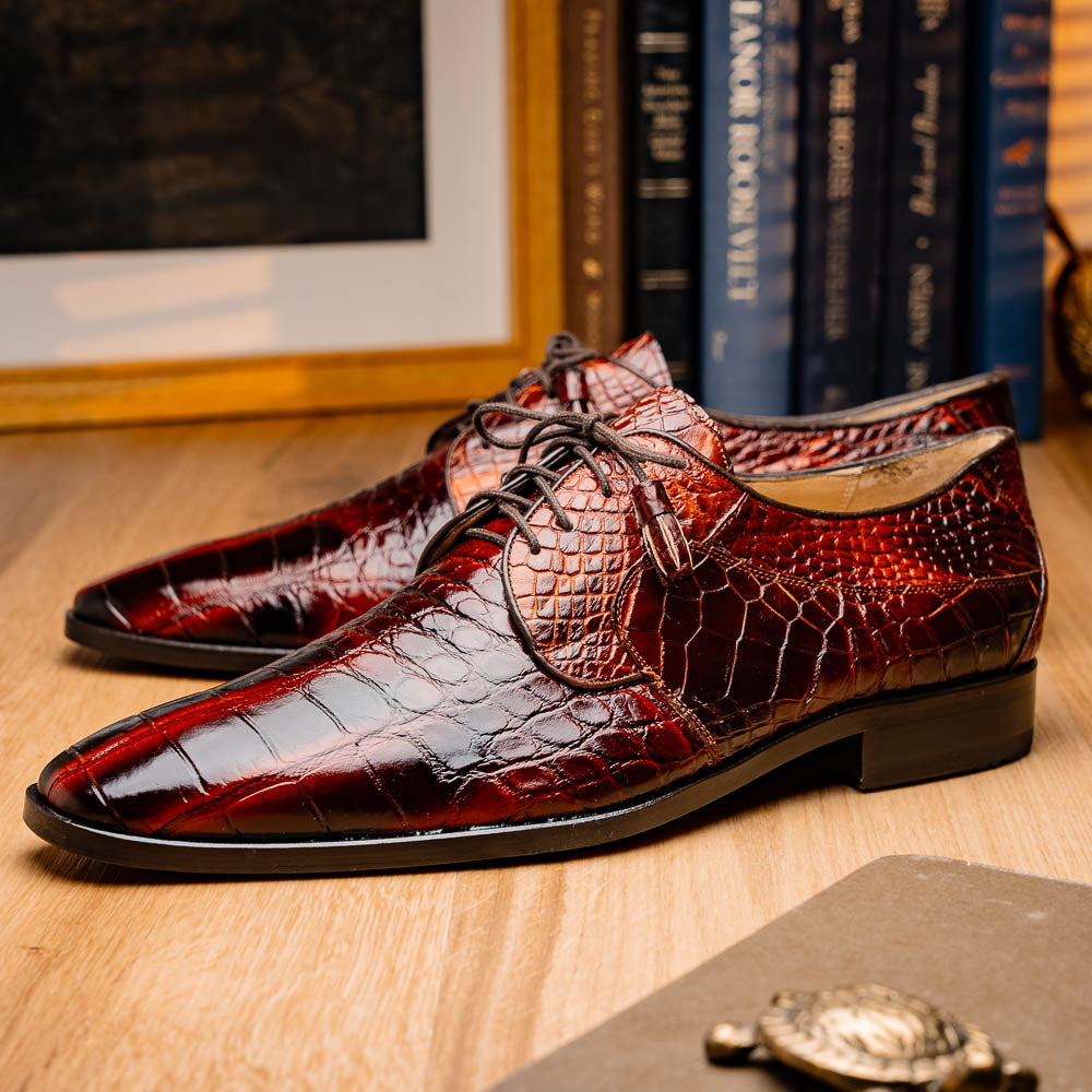 Marco Di Milano Fitipaldi: Rustic Cognac Leather Shoe