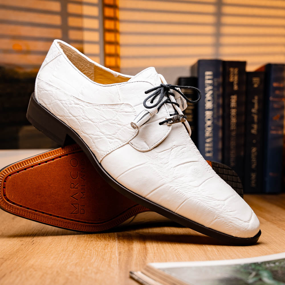Marco Di Milano Fitipaldi White Leather Loafers