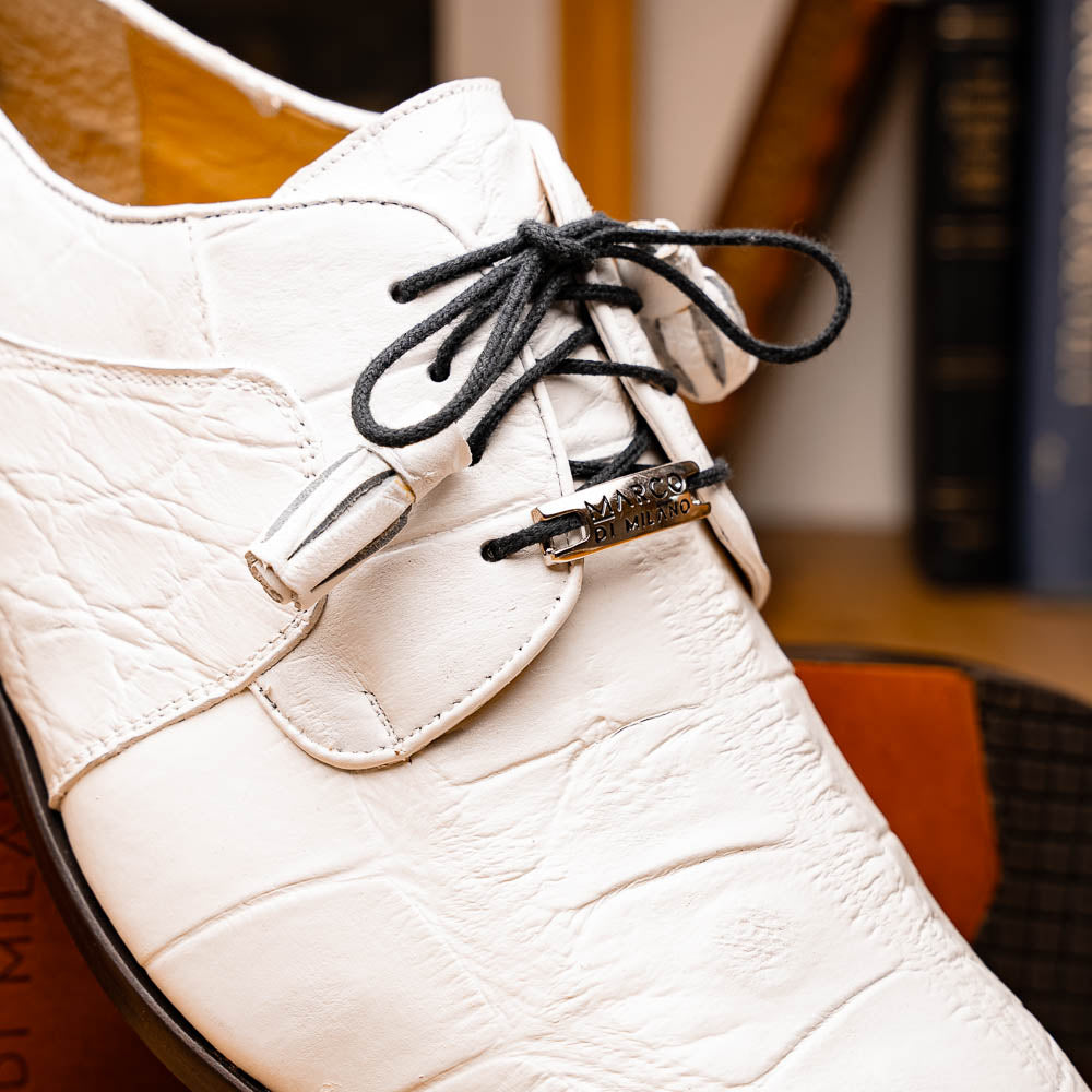 Marco Di Milano Fitipaldi White Leather Loafers