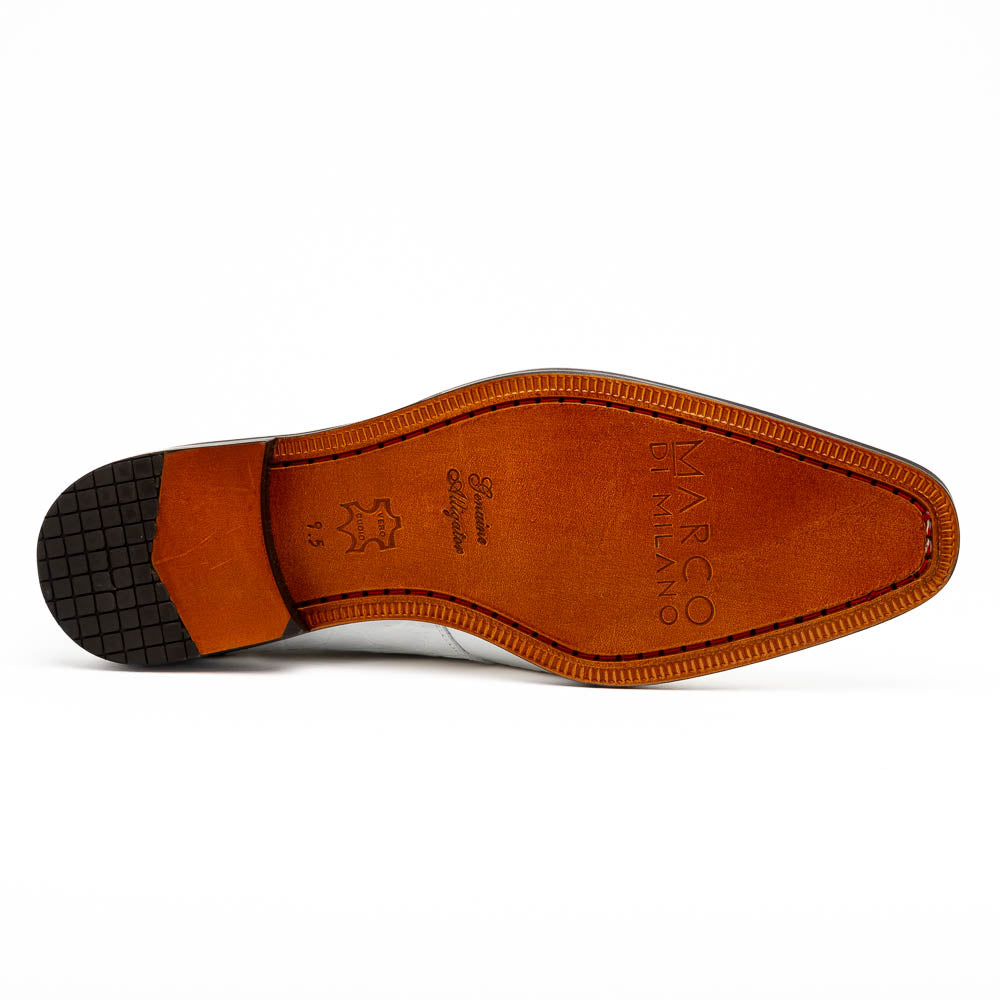 Marco Di Milano Fitipaldi White Leather Loafers