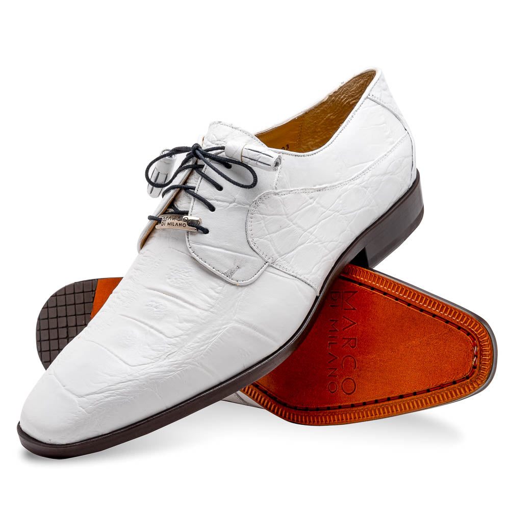 Marco Di Milano Fitipaldi White Leather Loafers