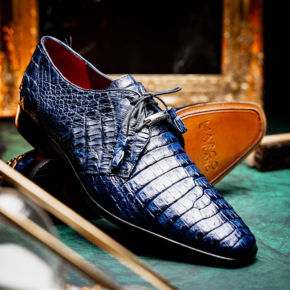 Marco Di Milano Lacio Navy Leather Dress Shoe