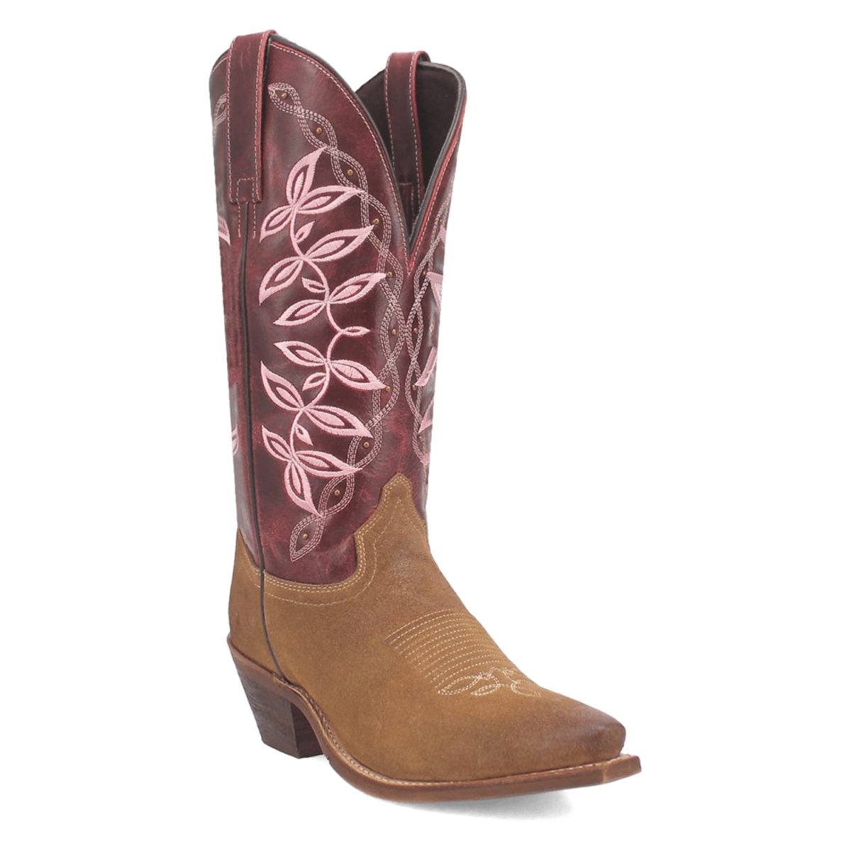 Laredo Women's Kama Snip Toe Leather Boots - Honey/Red 20005 - Dan Post Boots
