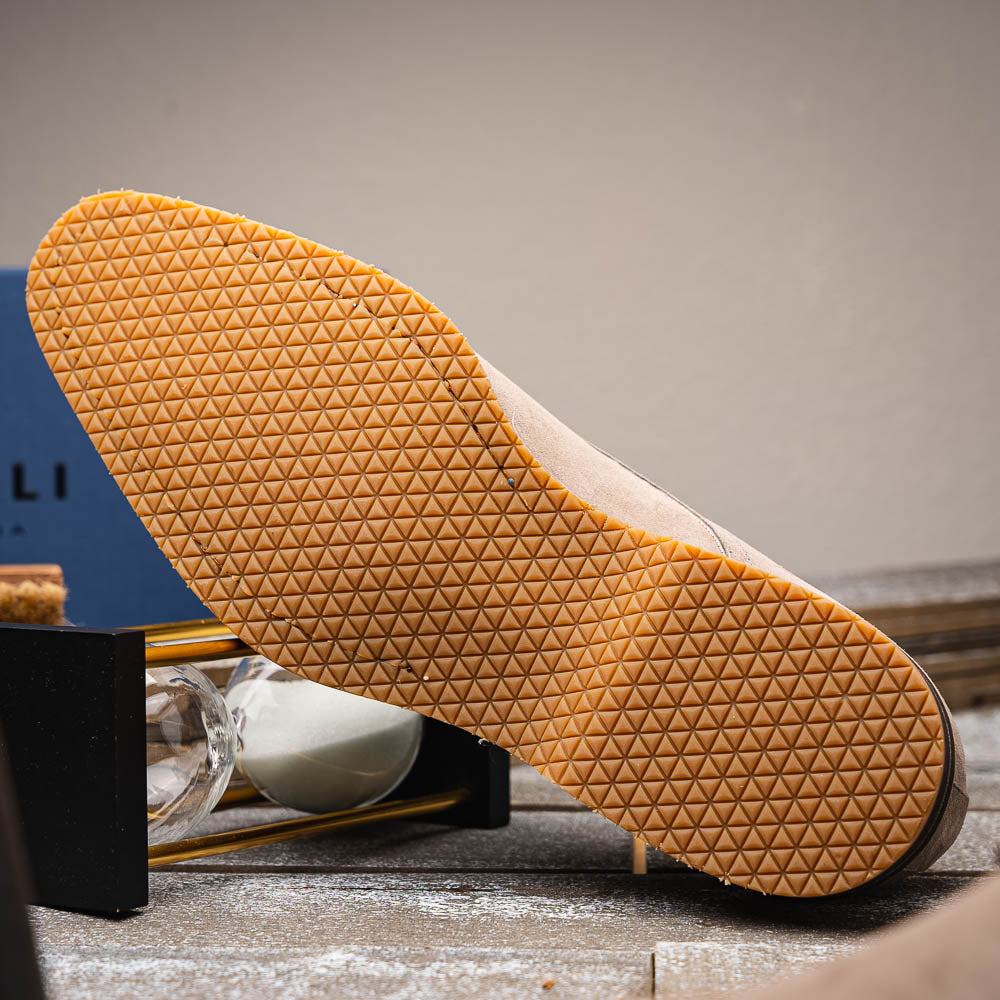 Zelli Legerra Double Monkstrap in Sand Suede Goatskin