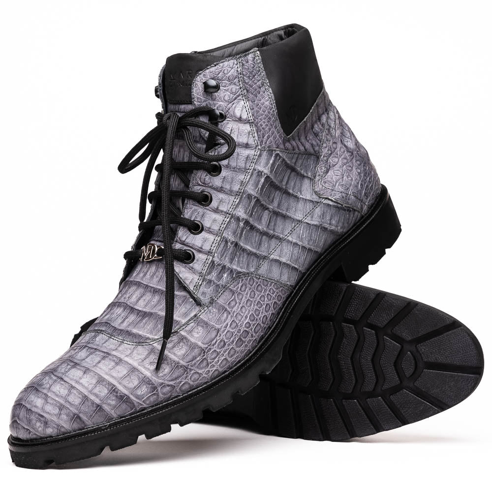 Marco Di Milano Leoni Oil Gray Leather Shoe