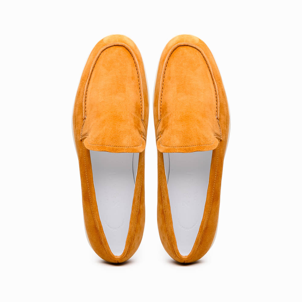 Zelli Livorno Sueded Goatskin Loafer in Cognac | Casual Slip-On Shoe