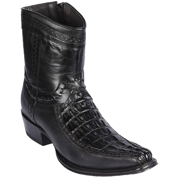 Caiman Tail Boots - Men's Los Altos Caiman Tail and Deer European Toe Short Boots 76BF01
