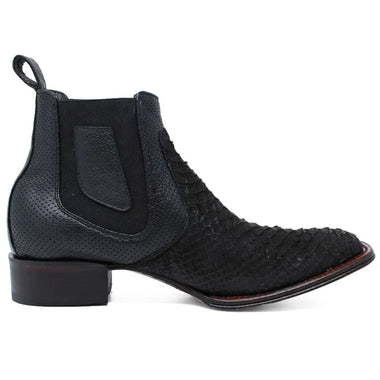 Python Skin Boots Blue Men's Python Skin Boots – ParaHombreUSA