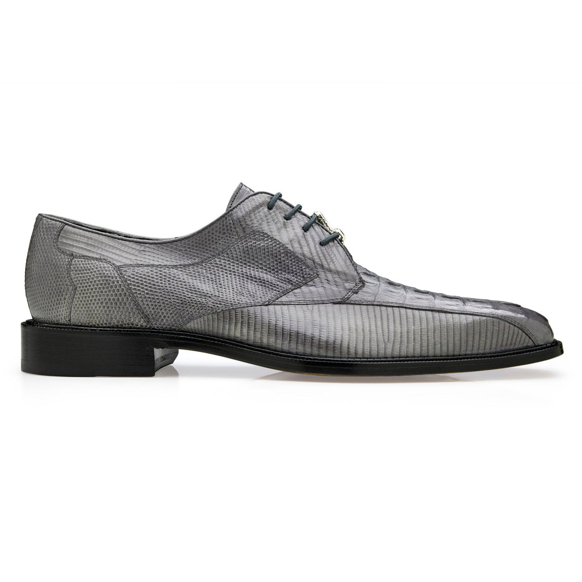 Belvedere Lusso Gray Leather Luxury Shoe