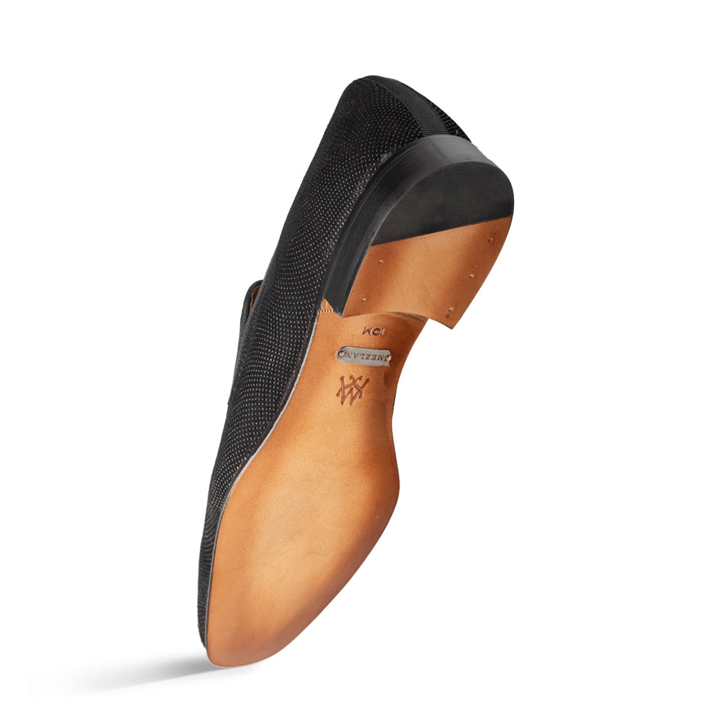 Mezlan Notte Glass Suede Slip-On - Luxury Italian Loafer