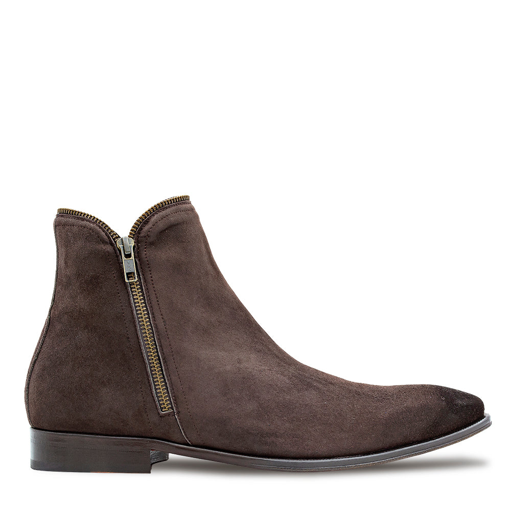 Mezlan Moretti Suede Zip Boot - Luxury Ankle Boot