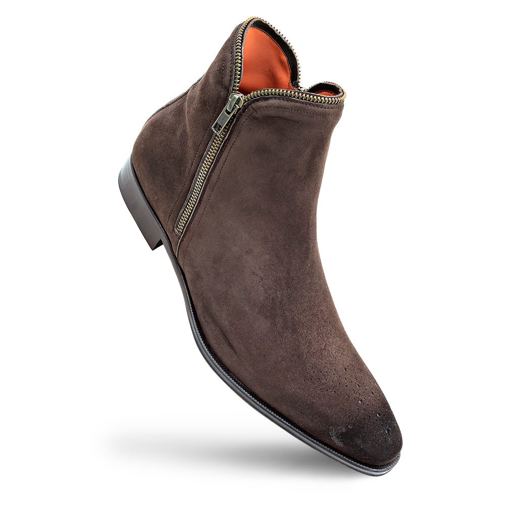 Mezlan Moretti Suede Zip Boot - Luxury Ankle Boot