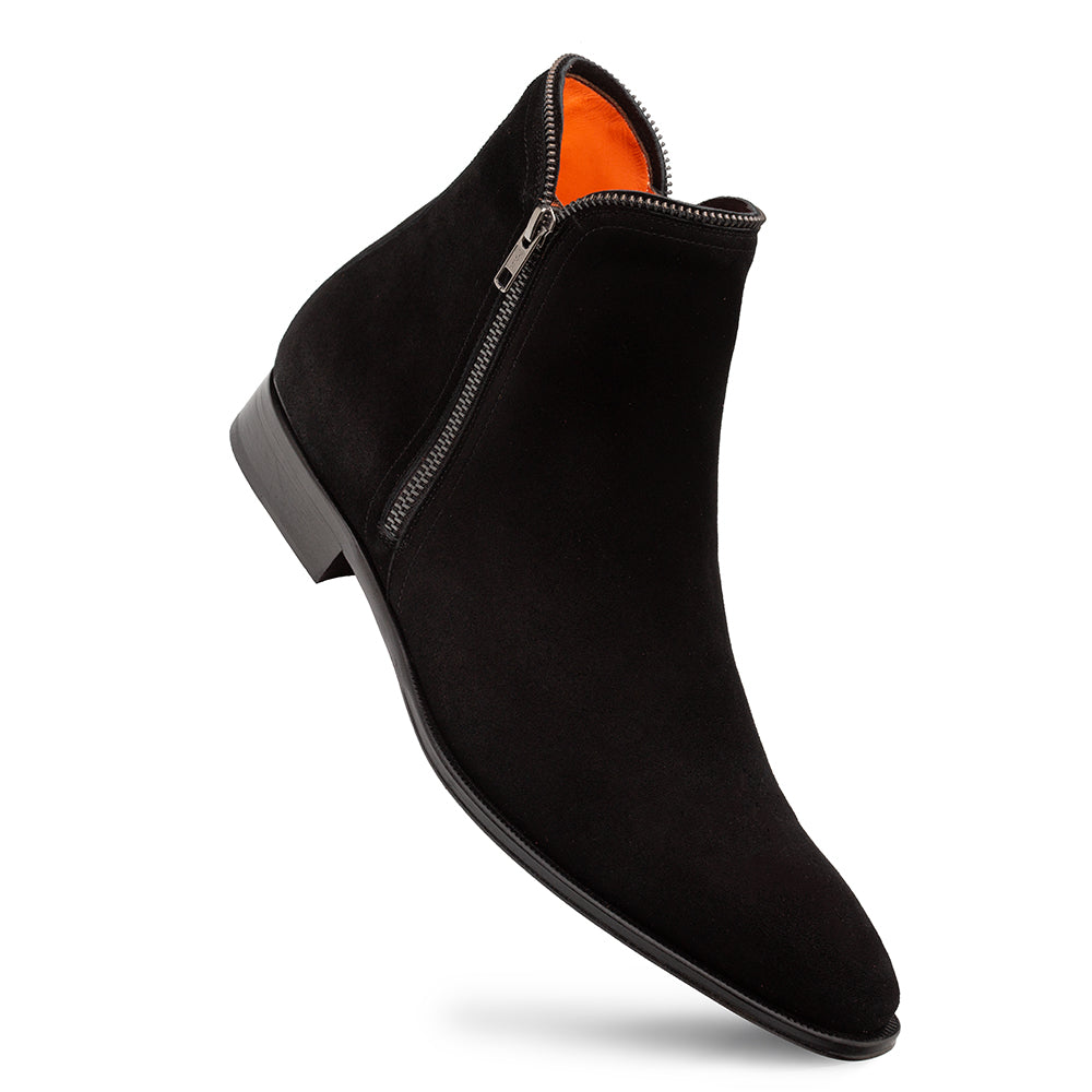 Mezlan Moretti Suede Zip Boot - Luxury Ankle Boot