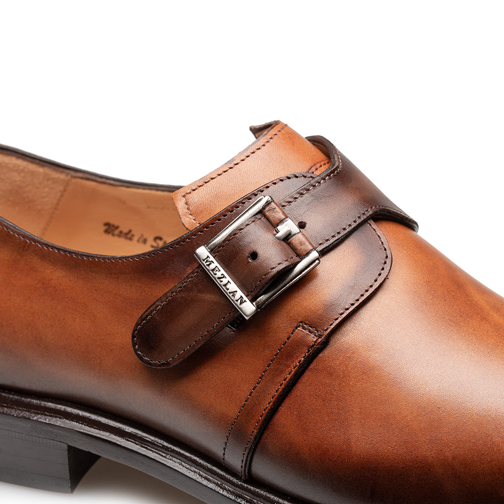 Mezlan Plain Toe Monk Strap Dress Shoe | Luxury Leather