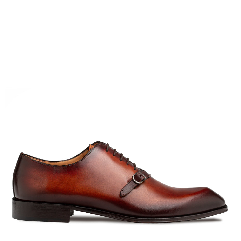 Mezlan Patina Calfskin Side Buckle Oxford