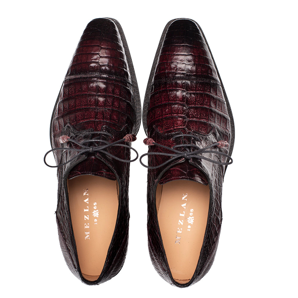 Mezlan Giovane Crocodile Derby - Luxury Men's Dress Shoe