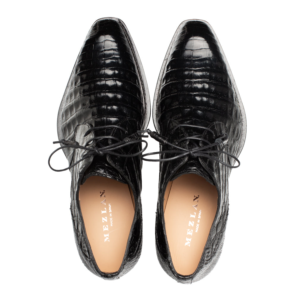 Mezlan Cratos Crocodile Derby - Luxury Leather Dress Shoe