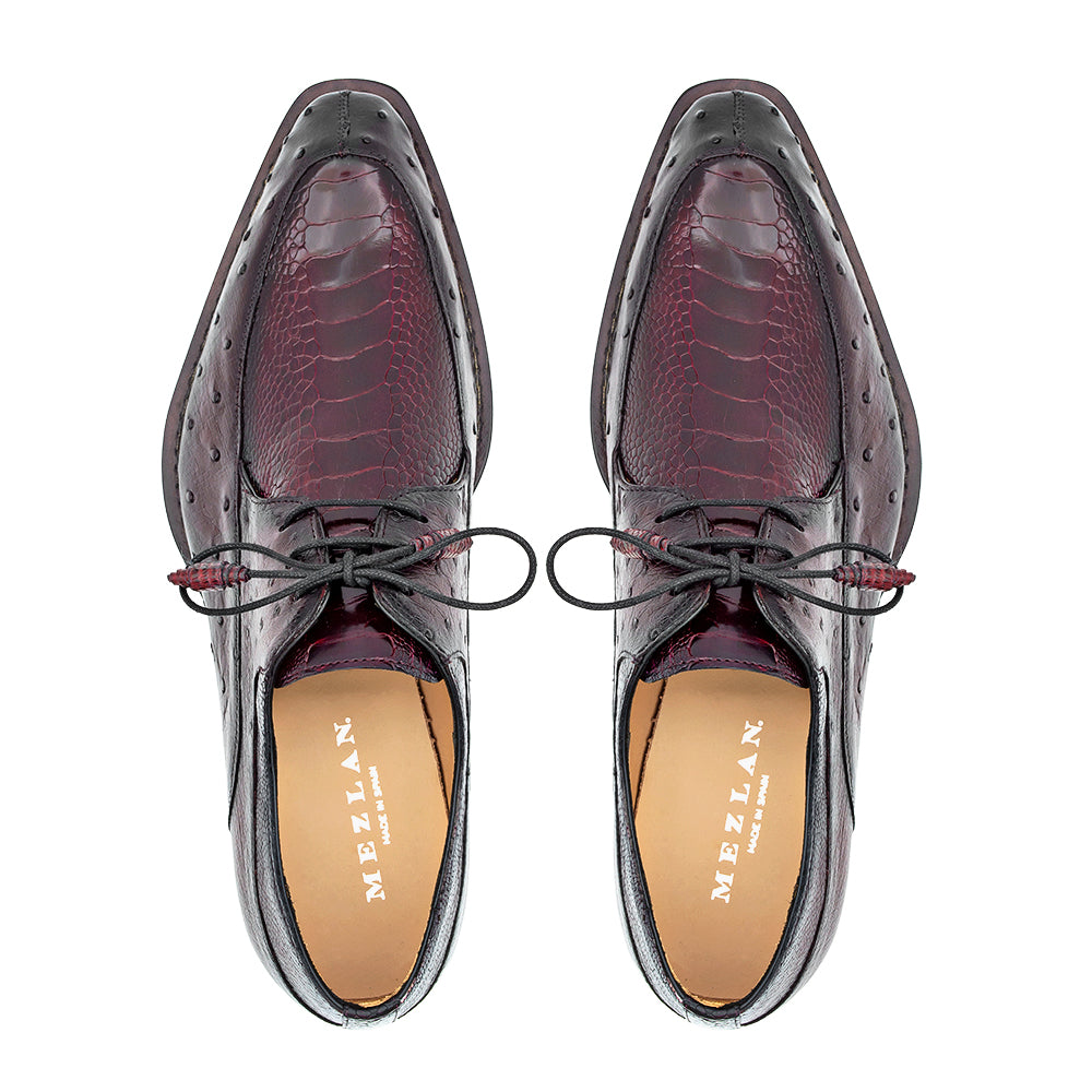 Mezlan Ostrich Split Toe Derby | Luxury Leather Dress Shoe