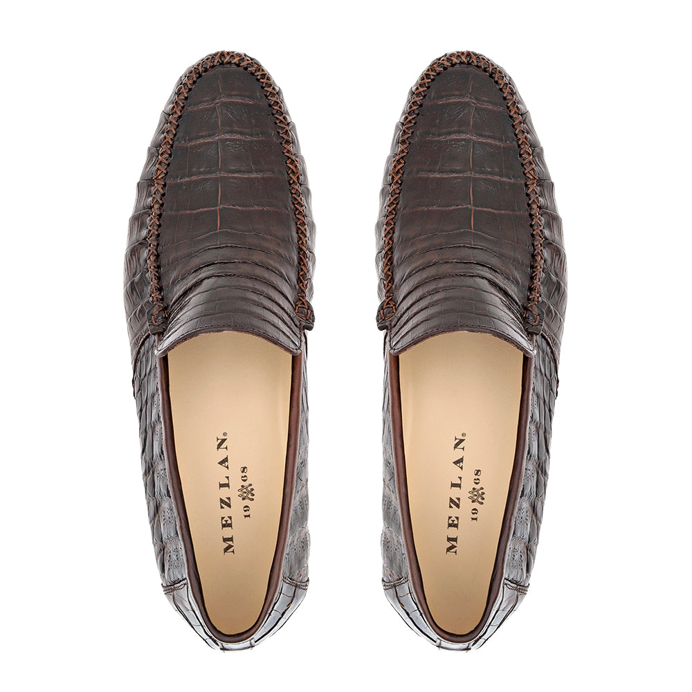 Mezlan Crocodile Moccasin - Luxury Exotic Leather Loafer