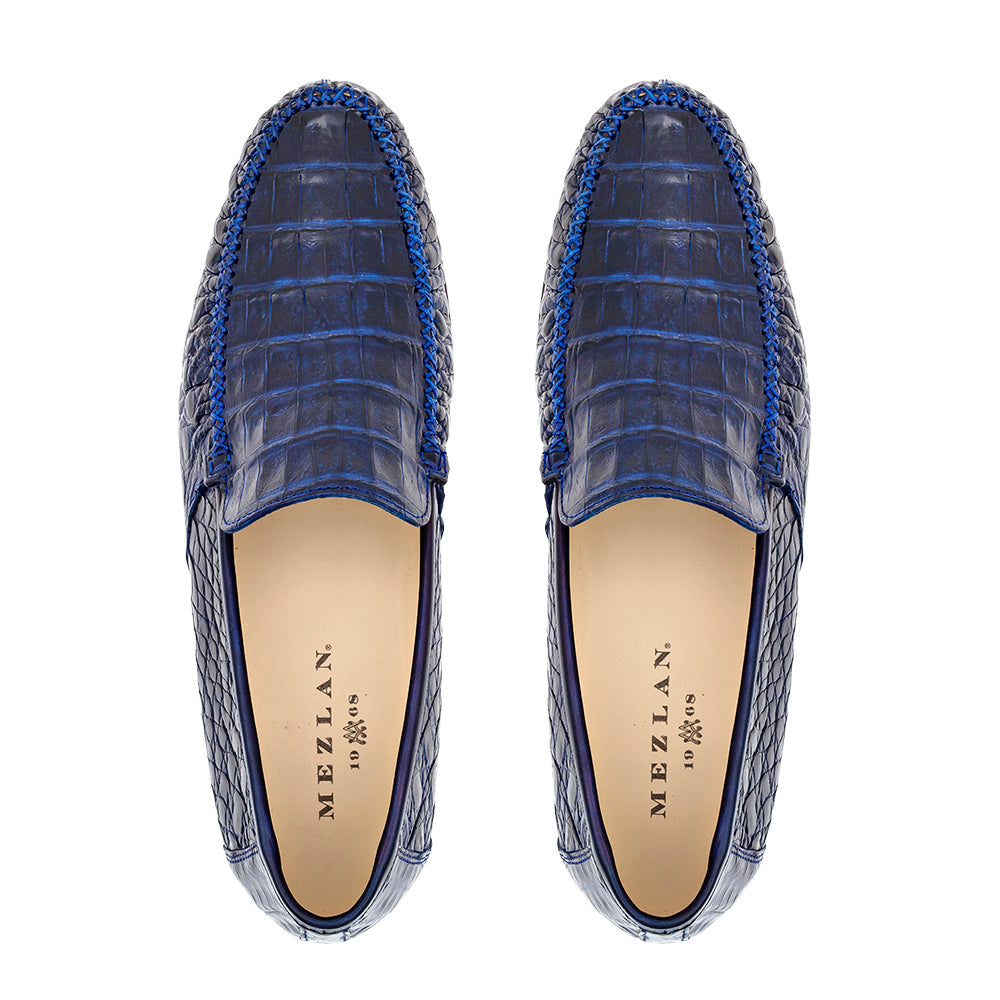 Mezlan Crocodile Moccasin - Luxury Exotic Leather Loafer