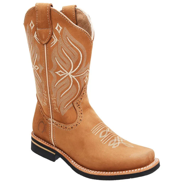 cobra cowboy boots - Men's Genuine Suede Leather Square Toe Boots Rubber Sole - Copper