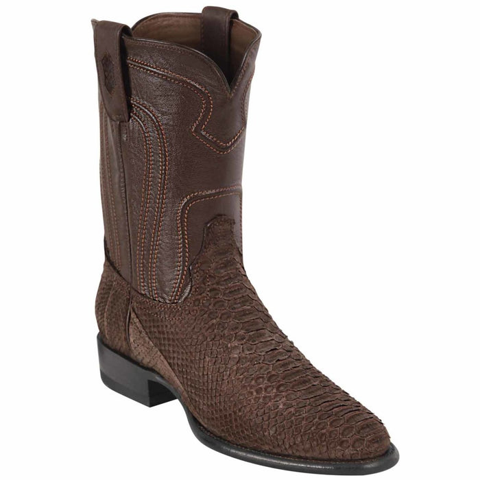 Python Boots 6 Toe Men's Los Altos Original Python Boots Roper Toe - Brown Suede ...
