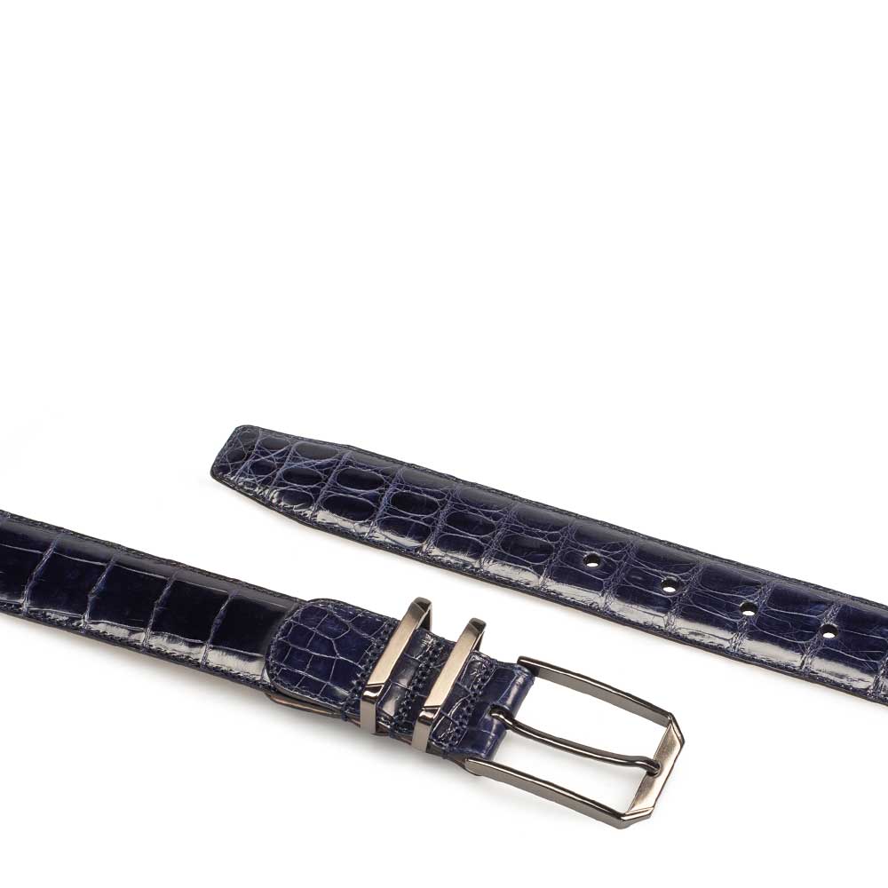 Mezlan Crocodile Leather Belt - Luxury Men's Accessory