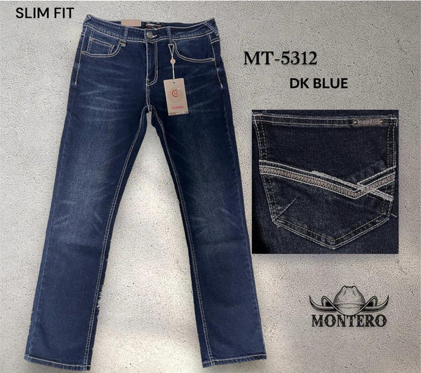 Western Jeans for Women - Pantalón Vaquero Montero Jeans de Mezclilla Stretch Slim Fit