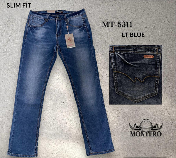 Montero Jeans - Pantalón Vaquero Montero Jeans de Mezclilla Stretch